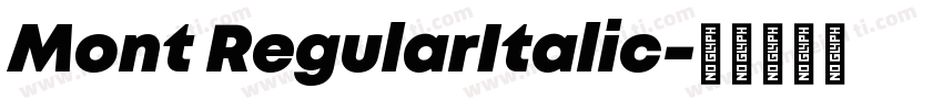 Mont RegularItalic字体转换
